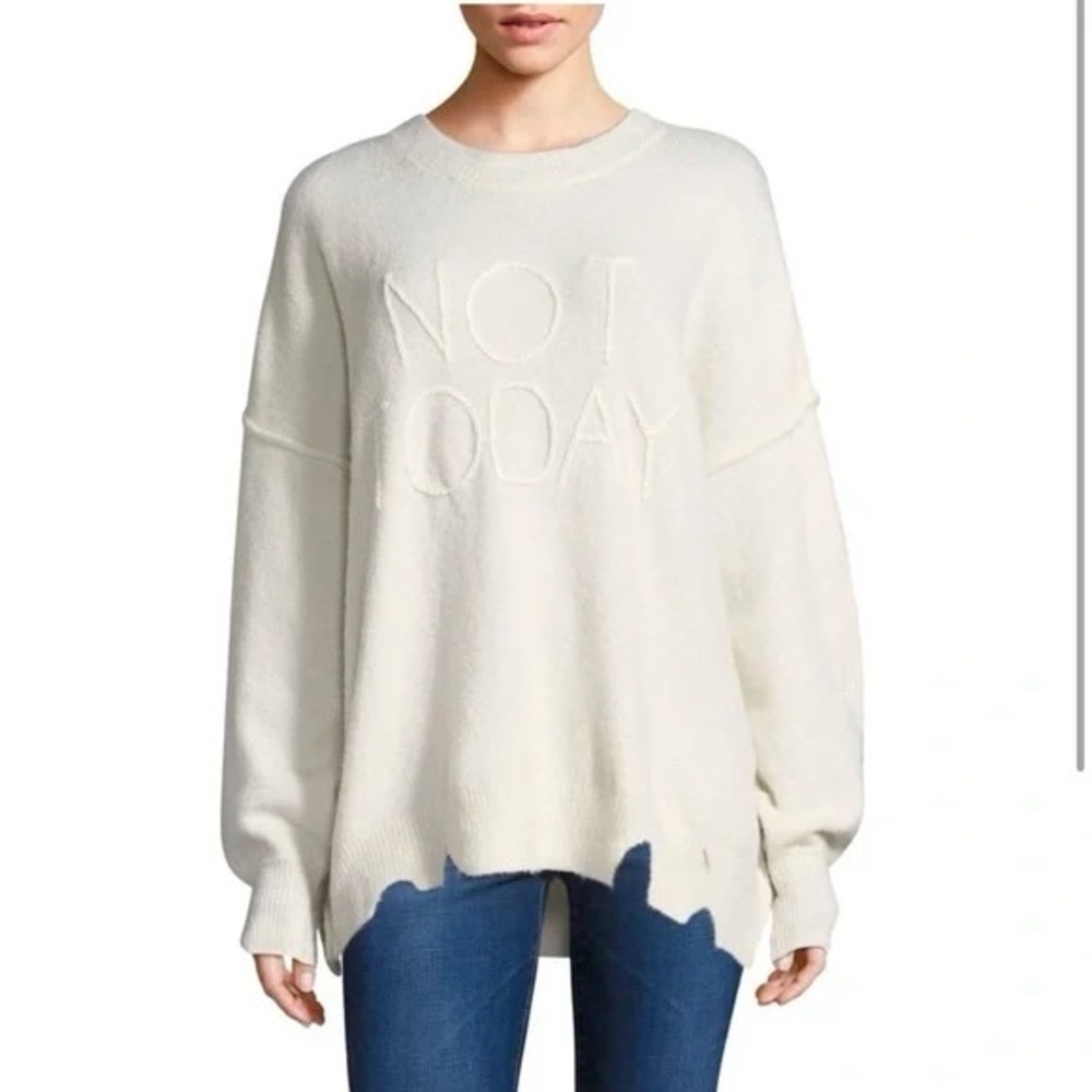 Wildfox Not Today White Sweater
Size Medium